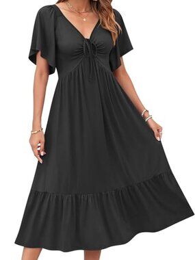 NWT AUSELILY Women's Summer Empire Waist Midi Dress (L)